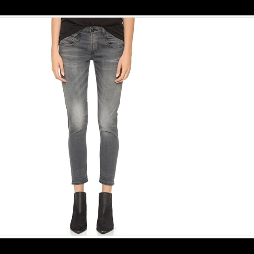 R13 Boy Skinny Jeans Size 27 Gray